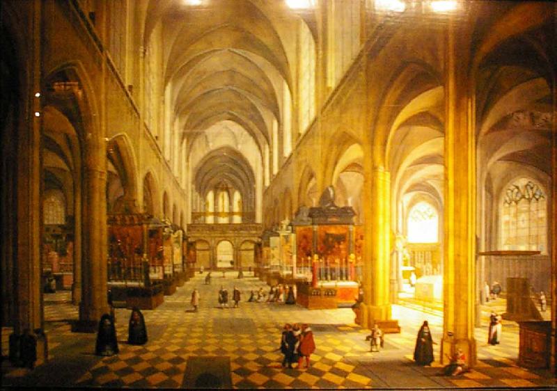 Pieter Neefs Interior of Antwerp Cathedral Germany oil painting art